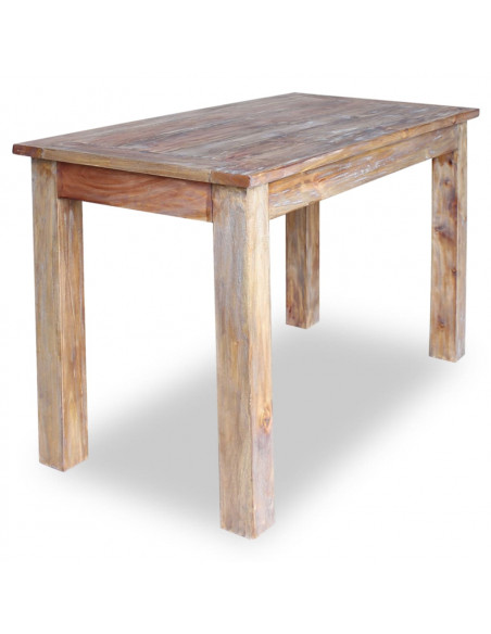 Tavolo da Pranzo in Legno Massello Anticato 120x60x77 cm