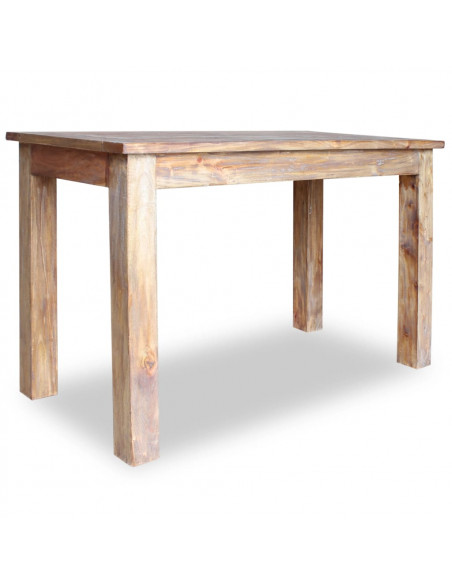 Tavolo da Pranzo in Legno Massello Anticato 120x60x77 cm