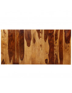 Tavolo da Pranzo in Legno Massello di Sheesham e Acciaio 180 cm 2