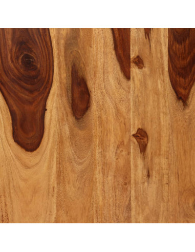 Tavolo da Pranzo in Legno Massello di Sheesham e Acciaio 180 cm