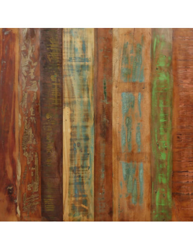 Tavolo da Pranzo in Legno di Recupero e Acciaio a Croce 180 cm