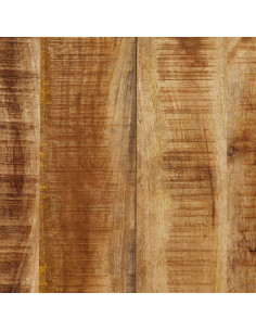 Tavolo da Pranzo in Massello di Mango e Acciaio a Croce 180 cm 2