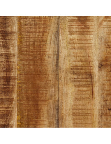 Tavolo da Pranzo in Massello di Mango e Acciaio a Croce 180 cm