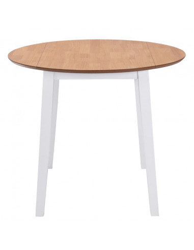 Tavolo per Sala da Pranzo con Ali Rotondo in MDF Bianco