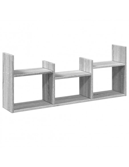 Mobile a Parete 100x18x40 cm Grigio Sonoma in Legno Multistrato