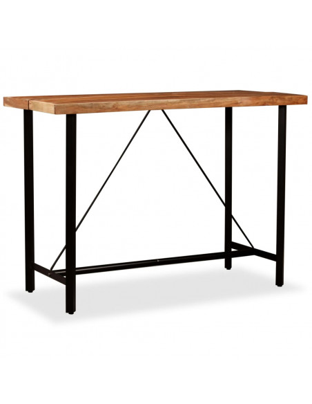 Tavolino da Bar in Legno Massello di Acacia 150x70x107 cm