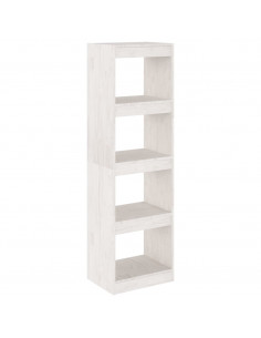 Libreria/Divisorio Bianco 40x30x135,5 cm Legno Massello di Pino 2