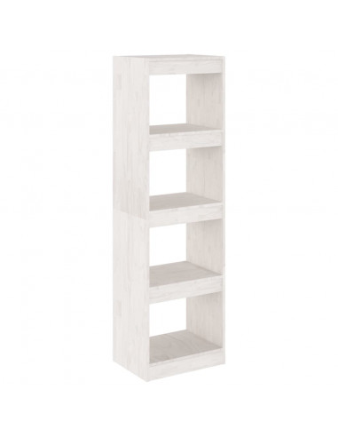 Libreria/Divisorio Bianco 40x30x135,5 cm Legno Massello di Pino