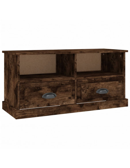 Mobile Porta TV Rovere Fumo 93x35,5x45 cm in Legno Multistrato