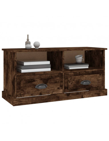 Mobile Porta TV Rovere Fumo 93x35,5x45 cm in Legno Multistrato