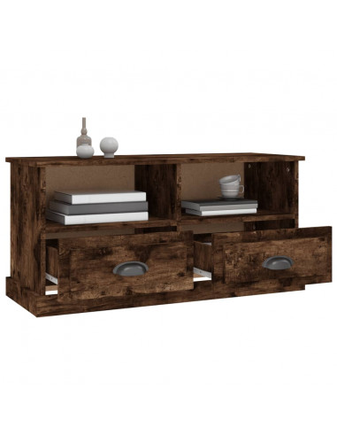 Mobile Porta TV Rovere Fumo 93x35,5x45 cm in Legno Multistrato