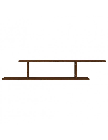 Scaffale TV Parete Rovere Marrone 125x18x23cm Legno Multistrato