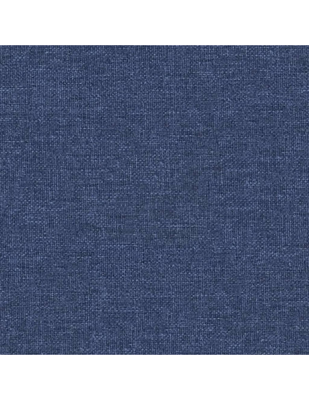 Poggiapiedi Blu 60x60x36 cm in Tessuto e Similpelle