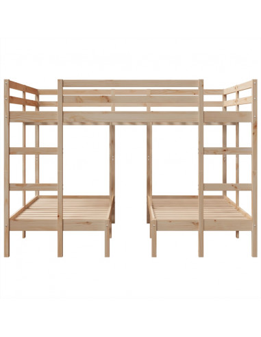 Giroletto Castello Triplo 140x200/70x140cm Legno Massello Pino