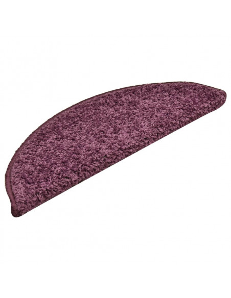 Tappetini per Scale 15 pz Viola Scuro 56x17x3 cm
