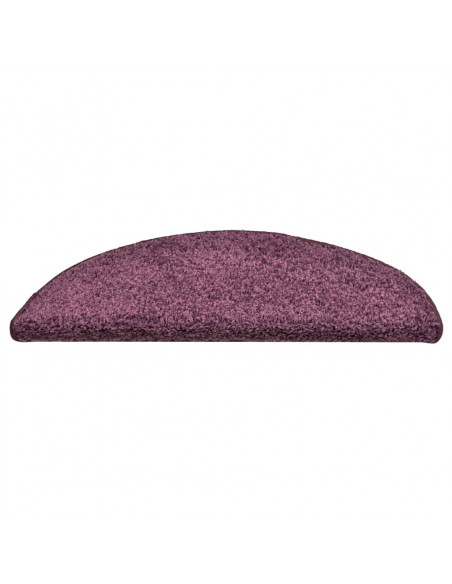 Tappetini per Scale 15 pz Viola Scuro 56x17x3 cm