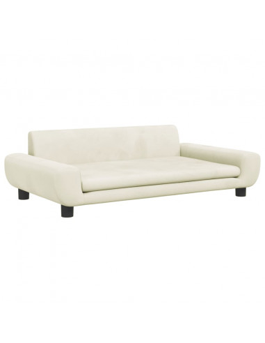 Divano per Bambini Crema 100x54x33 cm in Velluto