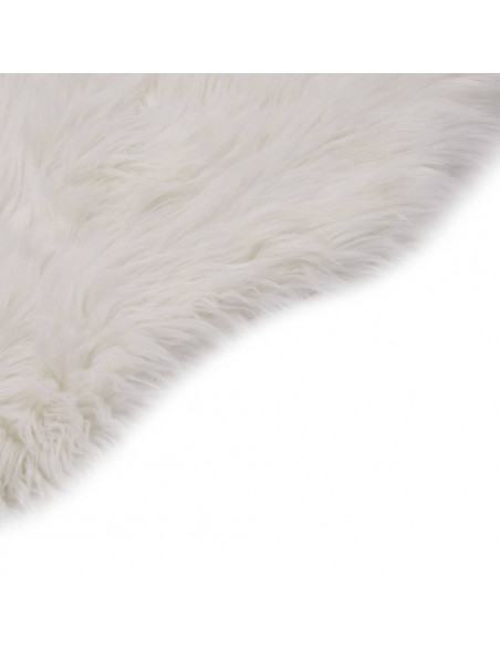 Tappeto in Similpelle di Pecora 60x90 cm Bianco