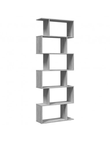 Libreria Divisorio 6Piani Grigio Sonoma 70x24x193cm Truciolato
