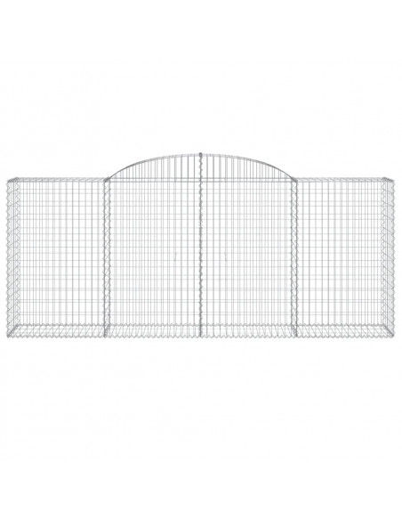 Cesti Gabbioni ad Arco 8 pz 300x50x120/140 cm Ferro Zincato