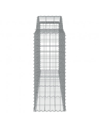 Cesti Gabbioni ad Arco 8 pz 300x50x120/140 cm Ferro Zincato