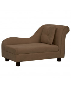 Divano per Cani con Cuscino Marrone 83x44x44 cm in Peluche 2