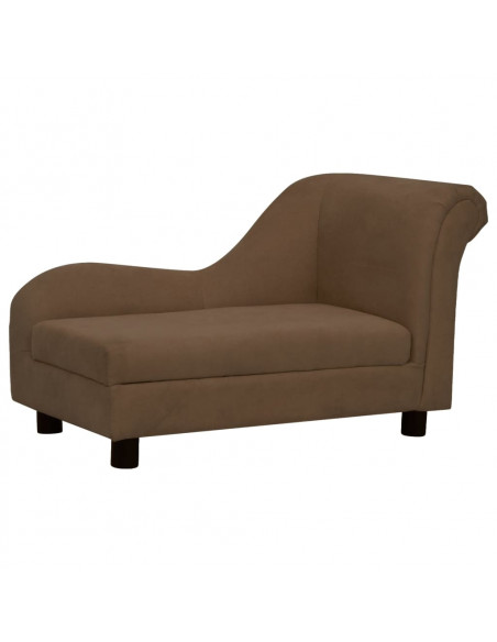 Divano per Cani con Cuscino Marrone 83x44x44 cm in Peluche