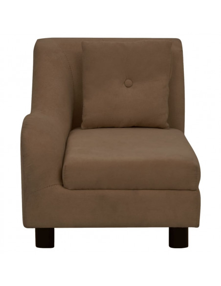 Divano per Cani con Cuscino Marrone 83x44x44 cm in Peluche