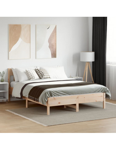 Giroletto con Testiera 120x200 cm in Legno Massello di Pino