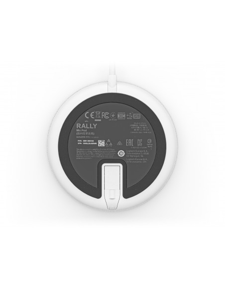 Logitech Rally Mic Pod Bianco Microfono da tavolo