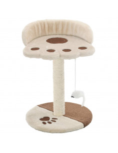 Albero per Gatti con Tiragraffi in Sisal 40 cm Beige e Marrone 2