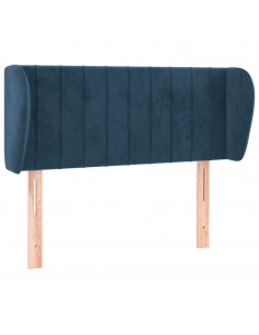 Testiera ad Orecchio Blu Scuro 83x23x78/88 cm in Velluto 2