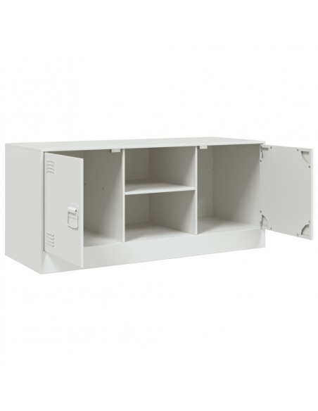 Mobile Porta TV Bianco 99x39x44 cm in Acciaio