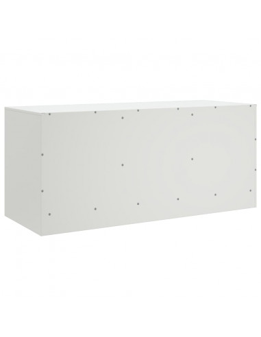 Mobile Porta TV Bianco 99x39x44 cm in Acciaio