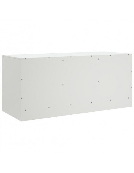 Mobile Porta TV Bianco 99x39x44 cm in Acciaio