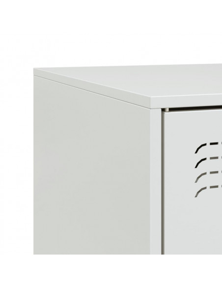 Mobile Porta TV Bianco 99x39x44 cm in Acciaio