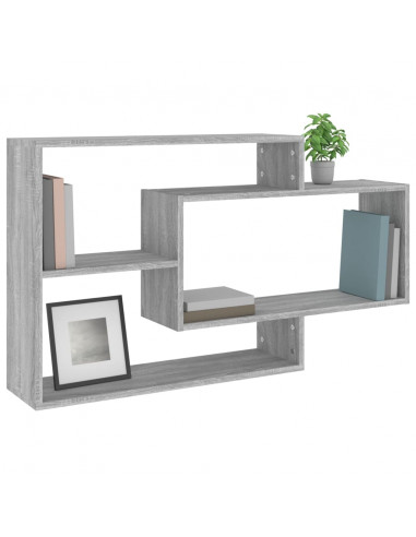 Mensola a Muro Grigio Sonoma 104x20x58,5 cm Legno Multistrato