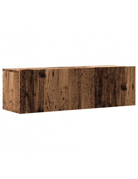 Mobile TV a Parete Legno Antico 100x30x30 cm in Truciolato