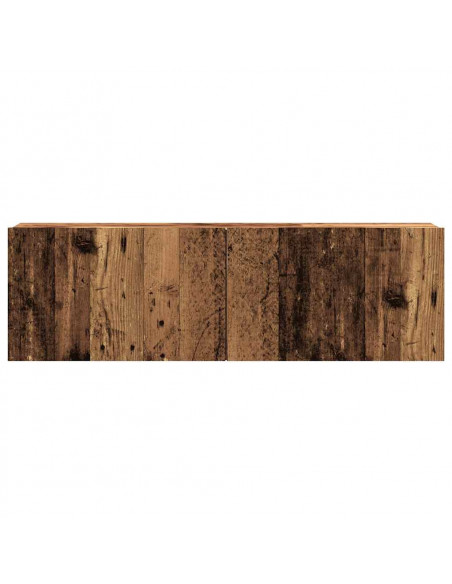 Mobile TV a Parete Legno Antico 100x30x30 cm in Truciolato