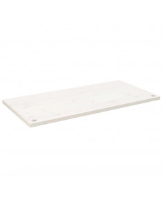 Piano Scrivania Bianco 100x50x2,5 cm in Legno Massello di Pino 2