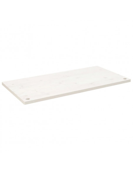 Piano Scrivania Bianco 100x50x2,5 cm in Legno Massello di Pino