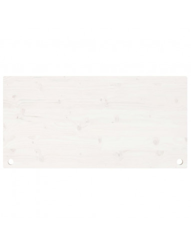 Piano Scrivania Bianco 100x50x2,5 cm in Legno Massello di Pino
