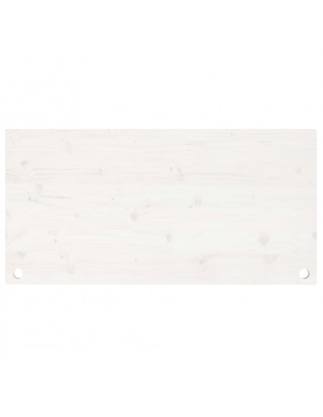 Piano Scrivania Bianco 100x50x2,5 cm in Legno Massello di Pino