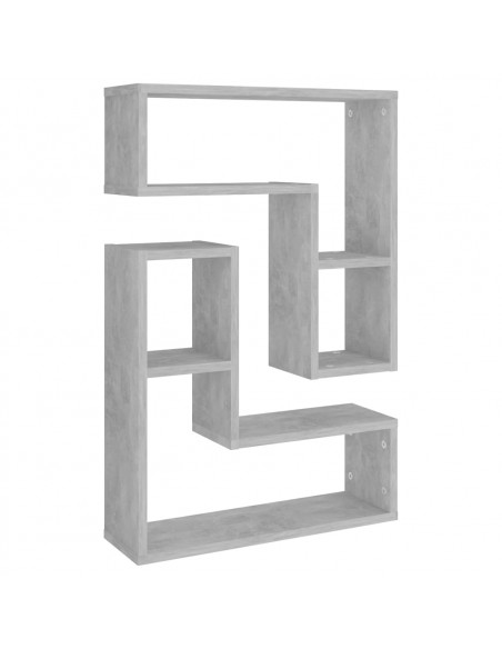 Mensole a Muro 2pz Grigio Cemento 50x15x50cm Legno Multistrato