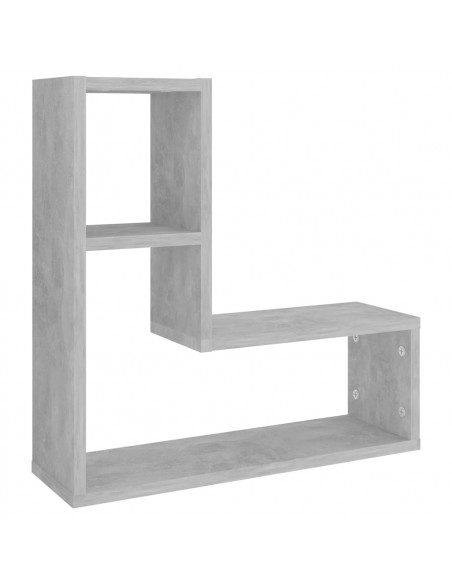 Mensole a Muro 2pz Grigio Cemento 50x15x50cm Legno Multistrato