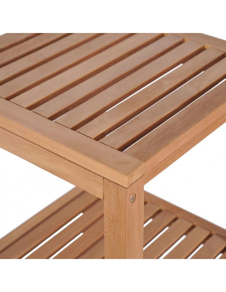 Scaffale per Bagno a 4 Ripiani in Massello di Teak 42x42x165cm