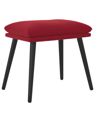 Poggiapiedi Roso Vino 45x29,5x35 cm in Velluto