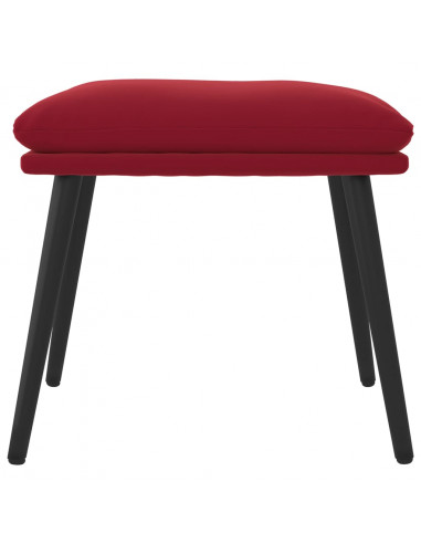 Poggiapiedi Roso Vino 45x29,5x35 cm in Velluto