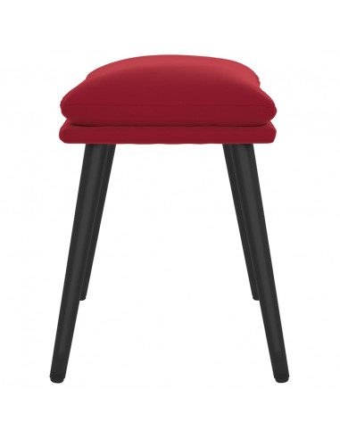 Poggiapiedi Roso Vino 45x29,5x35 cm in Velluto