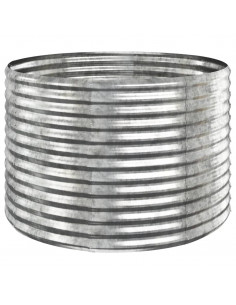 Letto Giardino Acciaio Verniciato Polvere 100x100x68cm Argento 2